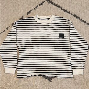 Zara Black and White Striped Shirt